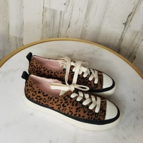 kate spade new york Kaia Leopard-Print Suede Platform Sneakers - Picture 3 of 8
